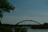 Ostrołęka, most wiszący nad Narwią